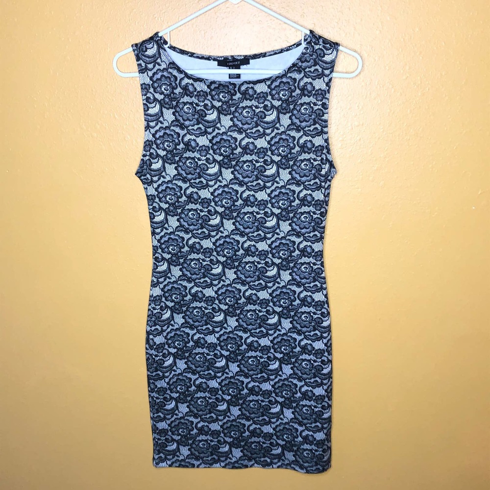 Forever 21 Black Bodycon Sleeveless Dress, S